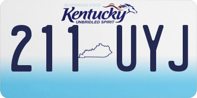 KY license plate 211UYJ