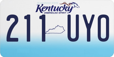 KY license plate 211UYO