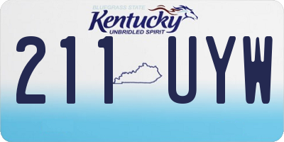 KY license plate 211UYW