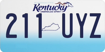 KY license plate 211UYZ