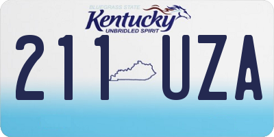 KY license plate 211UZA