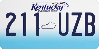 KY license plate 211UZB