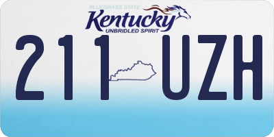 KY license plate 211UZH