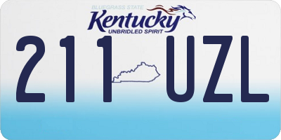 KY license plate 211UZL