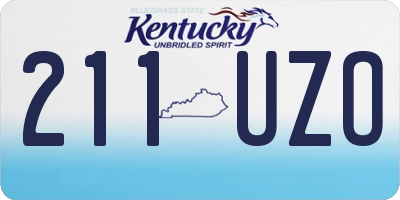 KY license plate 211UZO