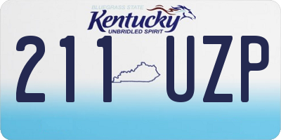 KY license plate 211UZP