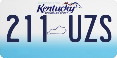 KY license plate 211UZS