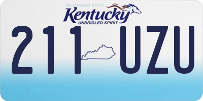 KY license plate 211UZU