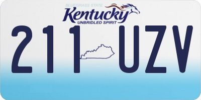 KY license plate 211UZV