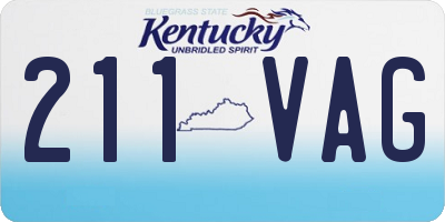 KY license plate 211VAG