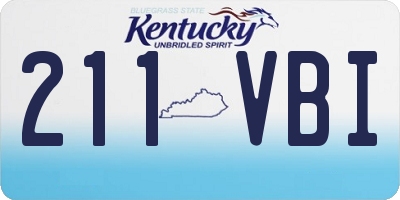 KY license plate 211VBI