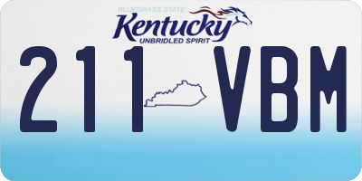 KY license plate 211VBM