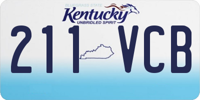 KY license plate 211VCB