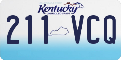 KY license plate 211VCQ
