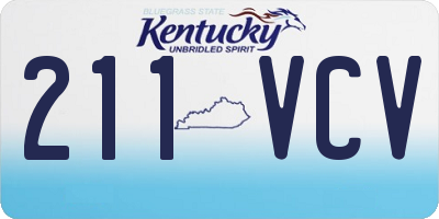 KY license plate 211VCV