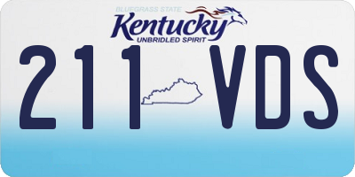 KY license plate 211VDS