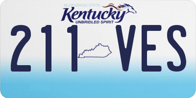 KY license plate 211VES
