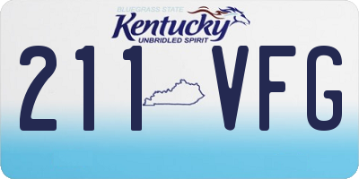KY license plate 211VFG