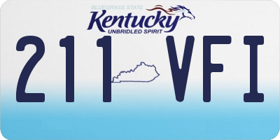 KY license plate 211VFI