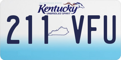 KY license plate 211VFU