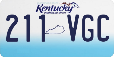 KY license plate 211VGC