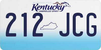 KY license plate 212JCG