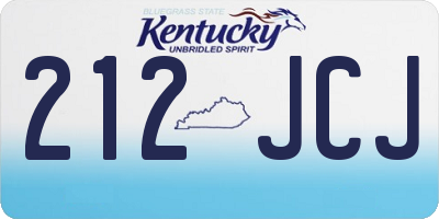 KY license plate 212JCJ