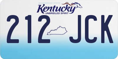 KY license plate 212JCK