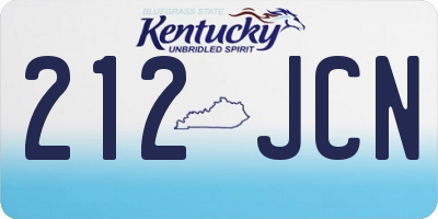 KY license plate 212JCN