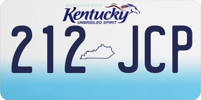 KY license plate 212JCP
