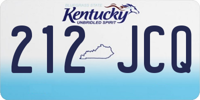 KY license plate 212JCQ