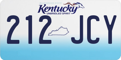 KY license plate 212JCY