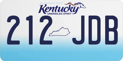 KY license plate 212JDB