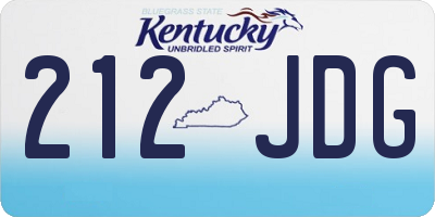 KY license plate 212JDG