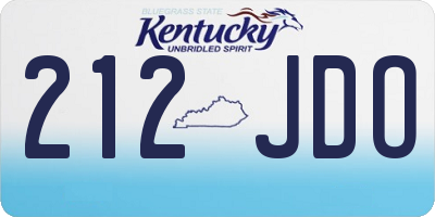 KY license plate 212JDO