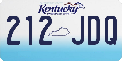 KY license plate 212JDQ