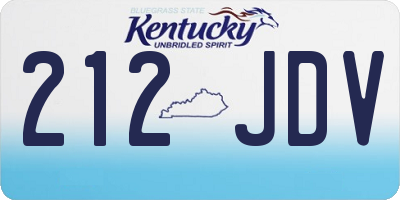 KY license plate 212JDV