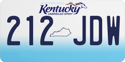 KY license plate 212JDW