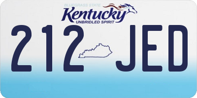 KY license plate 212JED