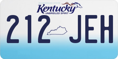 KY license plate 212JEH