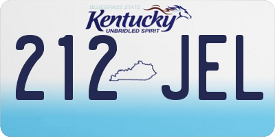KY license plate 212JEL