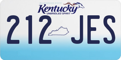 KY license plate 212JES
