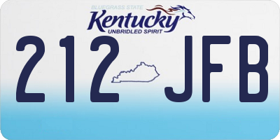 KY license plate 212JFB