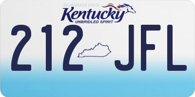 KY license plate 212JFL