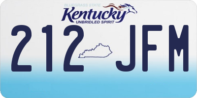 KY license plate 212JFM