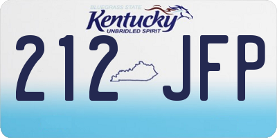 KY license plate 212JFP