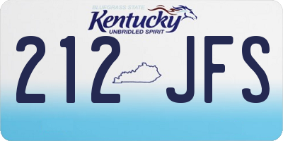 KY license plate 212JFS