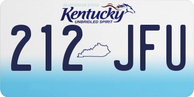 KY license plate 212JFU