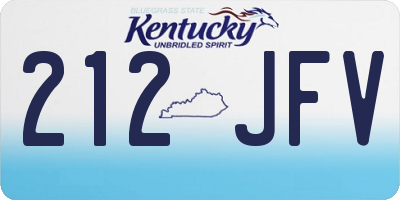 KY license plate 212JFV