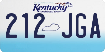 KY license plate 212JGA